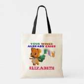 Je hebt vleugels gewoon vliegen kleine hond inspir tote bag (Achterkant)