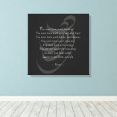 Je hebt vleugels Rumi wijsheid Canvas Afdruk (Insitu (Houten vloer))