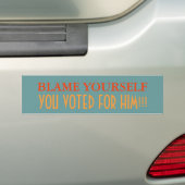 Je hebt voor hem gestemd. bumpersticker (Op auto)