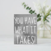 JE HEBT WAT ER Motivatie Cool VOOR IS Briefkaart (Staand voorkant)