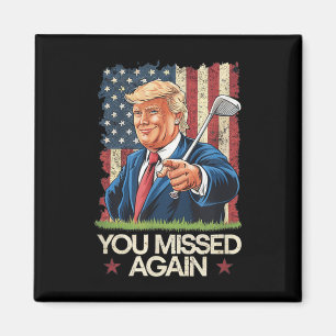 Je hebt weer gemist Trump 2024 Vlag van de VS Magneet