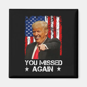 Je hebt weer gemist Trump 2025 Vlag VS 2 Magneet