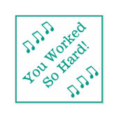 "Je hebt zo hard gewerkt!" Commendement Rubber Sta Zelfinktende Stempel (Design)