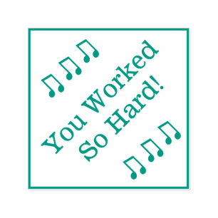 "Je hebt zo hard gewerkt!" Commendement Rubber Sta Zelfinktende Stempel