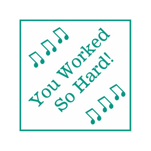 "Je hebt zo hard gewerkt!" Commendement Rubber Sta Zelfinktende Stempel (Design)