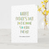 Je hebt zoveel voor me gedaan, papa, zoals mijn ko kaart (Gele Bloem)