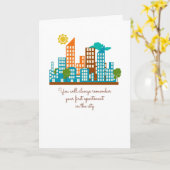 Je herinnert je altijd je eerste appartement kaart (Gele Bloem)