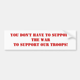 JE HOEFT DE WAARSCHUWING NIET TE ONDERSTEUNEN... BUMPERSTICKER