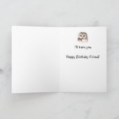 Je hoeft geen Crazy Friend Fun Cute Owl te zijn Kaart (Binnen)