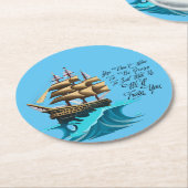 Je hoeft geen gek zeilschip te zijn ronde kartonnen onderzetter (Gebogen)