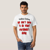 Je hoeft geen T-Shirt te doen (Voorkant volledig)