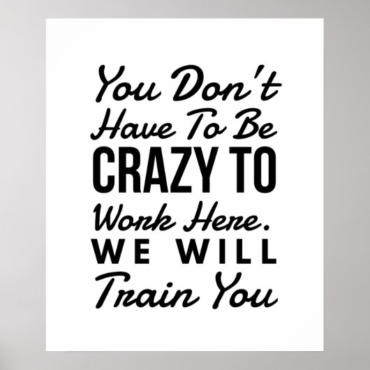 Je hoeft hier niet gek te zijn poster (Voorkant)