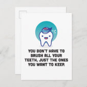 Je hoeft niet al je tanden te penselen briefkaart (Voorkant / Achterkant)