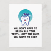 Je hoeft niet al je tanden te penselen briefkaart (Voorkant)