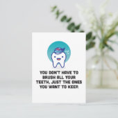 Je hoeft niet al je tanden te penselen briefkaart (Staand voorkant)