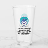 Je hoeft niet al je tanden te penselen glas (Achterkant)