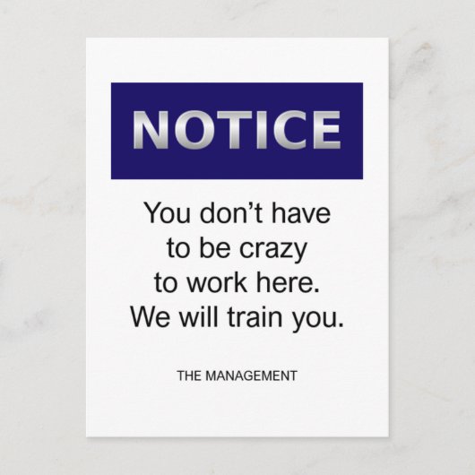 Je hoeft niet gek op te merken grappig. briefkaart (Voorkant)