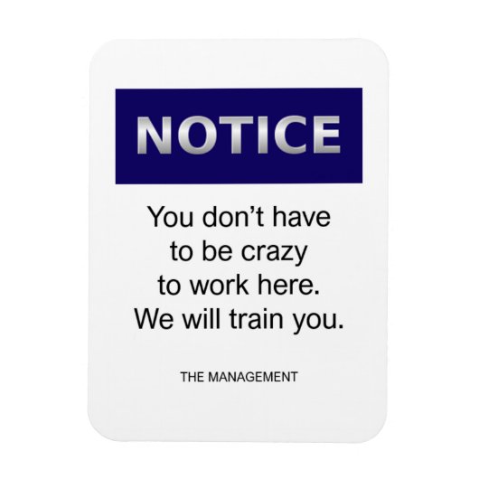 Je hoeft niet gek op te merken grappig. magneet (Verticaal)