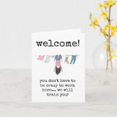 Je hoeft niet gek te zijn om hier te werken Kaart (Gele Bloem)