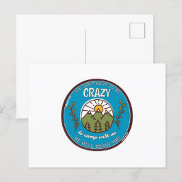 Je hoeft niet gek te zijn om met ons mee te gaan briefkaart
