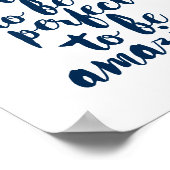 Je hoeft niet perfect te zijn, Navy motivatie Poster (Hoek)