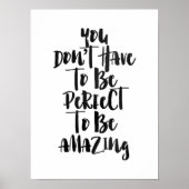 Je hoeft niet perfect te zijn om geweldig te zijn poster (Voorkant)