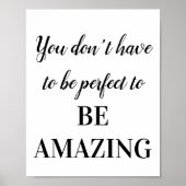 Je hoeft niet perfect te zijn om geweldig te zijn poster (Voorkant)