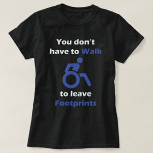 Je hoeft niet te lopen om voetafdrukken te achterl t-shirt