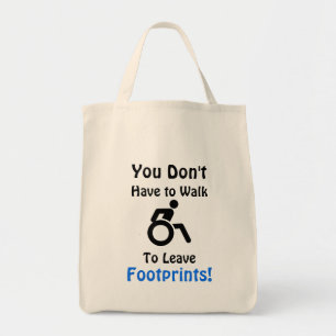 Je hoeft niet te lopen om voetafdrukken te achterl tote bag
