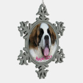 Je hond 2013 kerstbal tin sneeuwvlok ornament (Links)