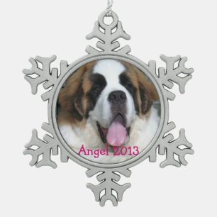 Je hond 2013 kerstbal tin sneeuwvlok ornament
