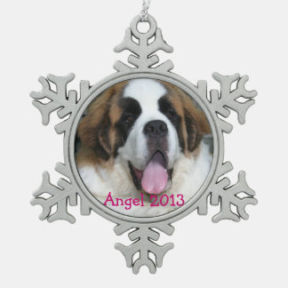 Je hond 2013 kerstbal tin sneeuwvlok ornament