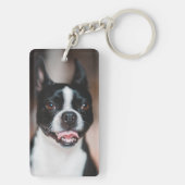 Je hond | 2 Foto-upload Cute Pet Afbeelding Sleutelhanger (achterkant)