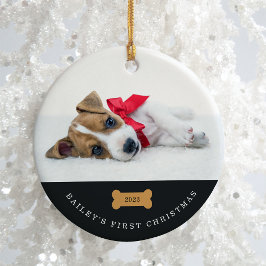 Je hond is de eerste kerst | Kool met foto's Keramisch Ornament