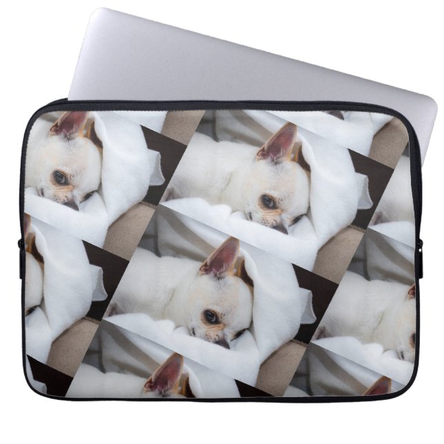 Je hond van een huisdier, aangepast foto chihuahua laptop sleeve (Voorkant)