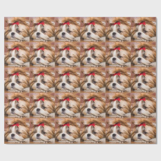 Je hond van een huisdier, aangepast fotopatroon cadeaupapier (Vlak)