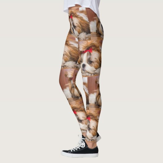 Je hond van een huisdier, aangepast fotopatroon leggings (Links)