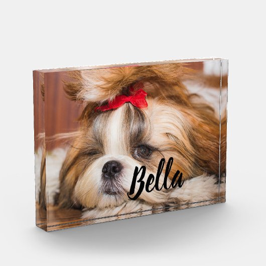 Je hond van een huisdier, aangepaste foto en naam (Links)