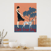 Je hondenbord vastklemmen, poster (Keuken)