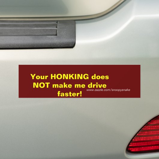 Je HONKJE Bumpersticker (Op auto)