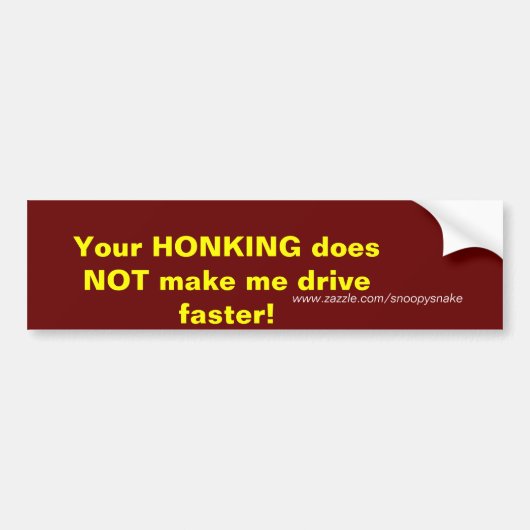 Je HONKJE Bumpersticker (Voorkant)
