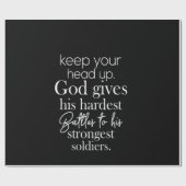 je hoofd omhoog houden god geeft zijn moeilijkste cadeaupapier (Vlak)
