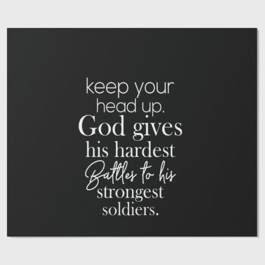je hoofd omhoog houden god geeft zijn moeilijkste cadeaupapier (Vlak)