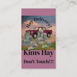 Je hooi aanraken niet! visitekaartje