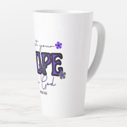 Je hoop in God Latte Mok (Rechterhoek)