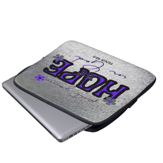 Je hoop in goddelijk metallisch Hoesje van de lapt Laptop Sleeve (Voorkant onderkant)