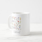 Je hoort bij de Wildflower Custom Monogram Koffiemok (Voorkant links)
