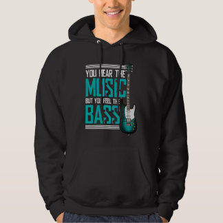 Je hoort de muziek maar je voelt de bas hoodie
