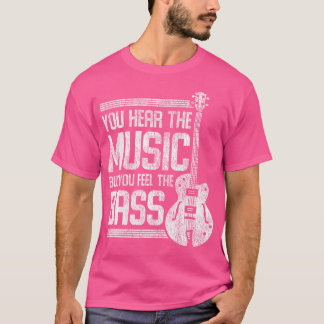 Je hoort de muziek maar je voelt de gitaar t-shirt