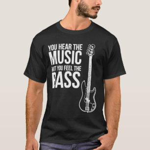 Je hoort de muziek maar je voelt de gitaar t-shirt